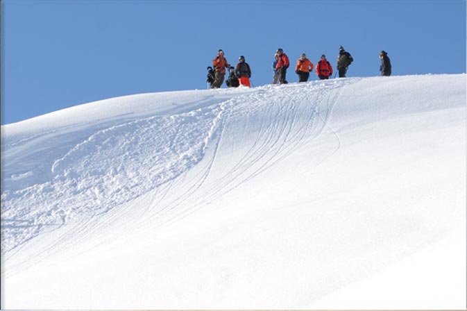 Powder cat-skiing