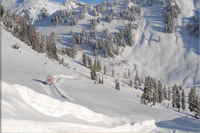 Fresh powder trails